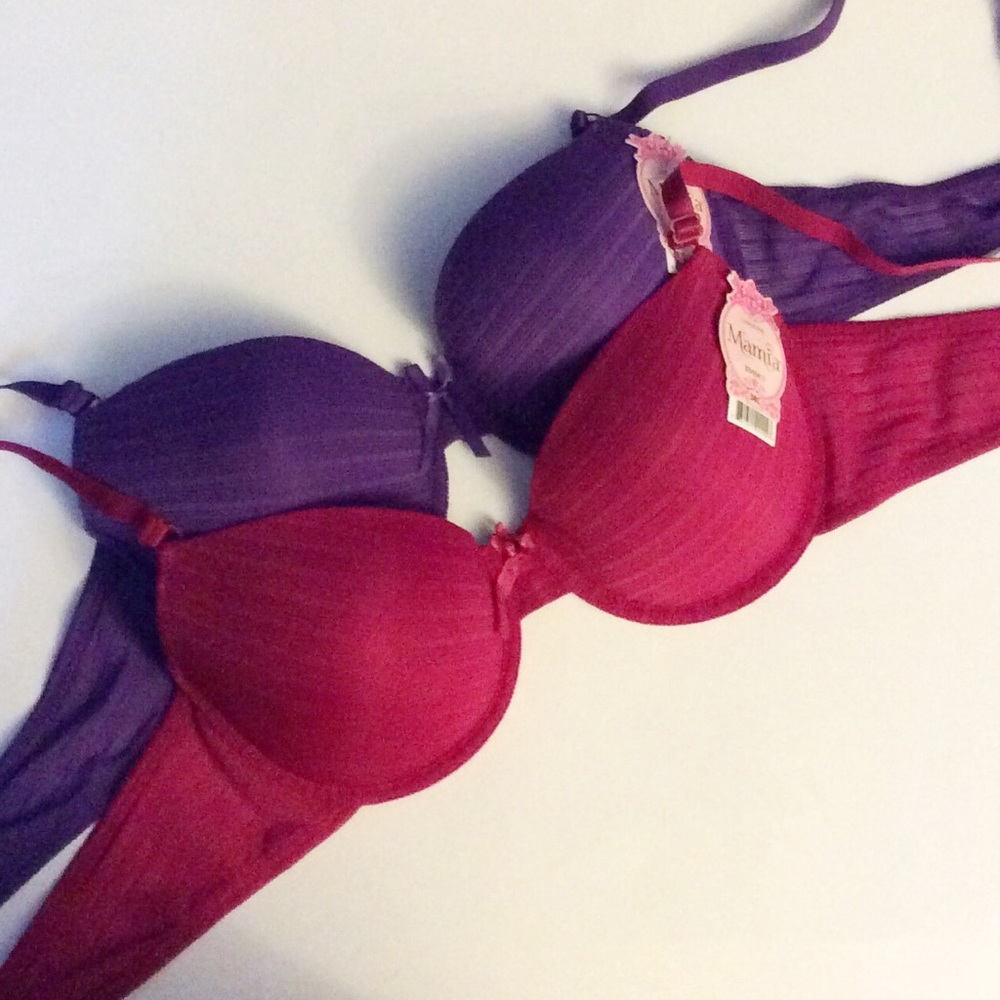 2 Pink & Purple Underwire Bra’s NWT